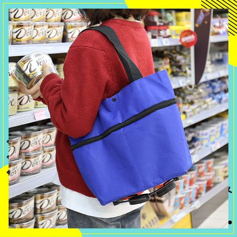 ❤Last Day 50% OFF🛒Ivosoma® Foldable 2-in-1 Rolling Shopping Bag