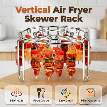 🍴Ivosoma® Stainless Steel Air Fryer Skewer Rack Stand